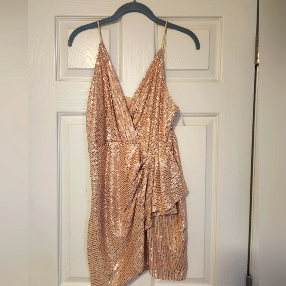 Champagne sequin dress